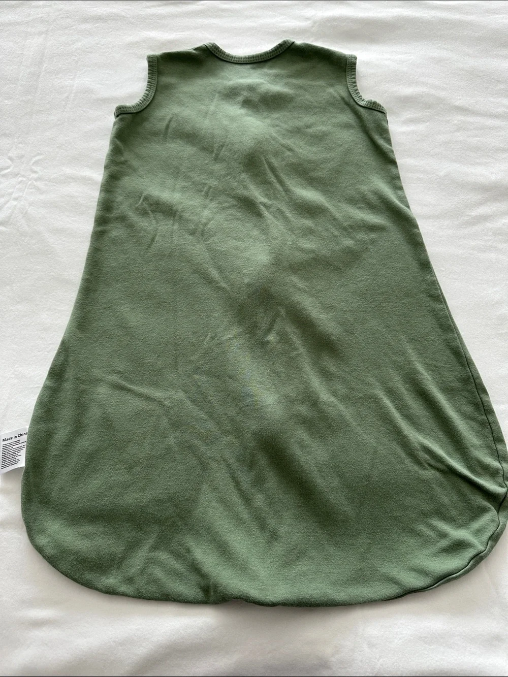 Children's Sleeveless Zip Sleep Sack - Olive Green, Navy & Light Blue